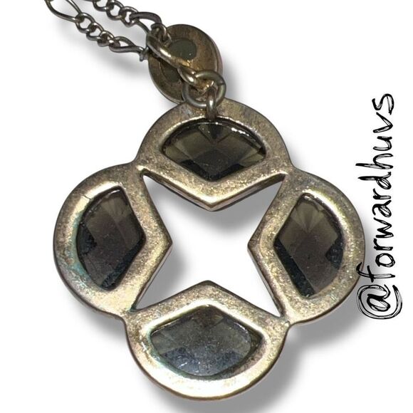 Bundle Sale 3 for $15 | Xiomara Castro XC Olive Green Faceted Glass Necklace - Picture 4 of 10